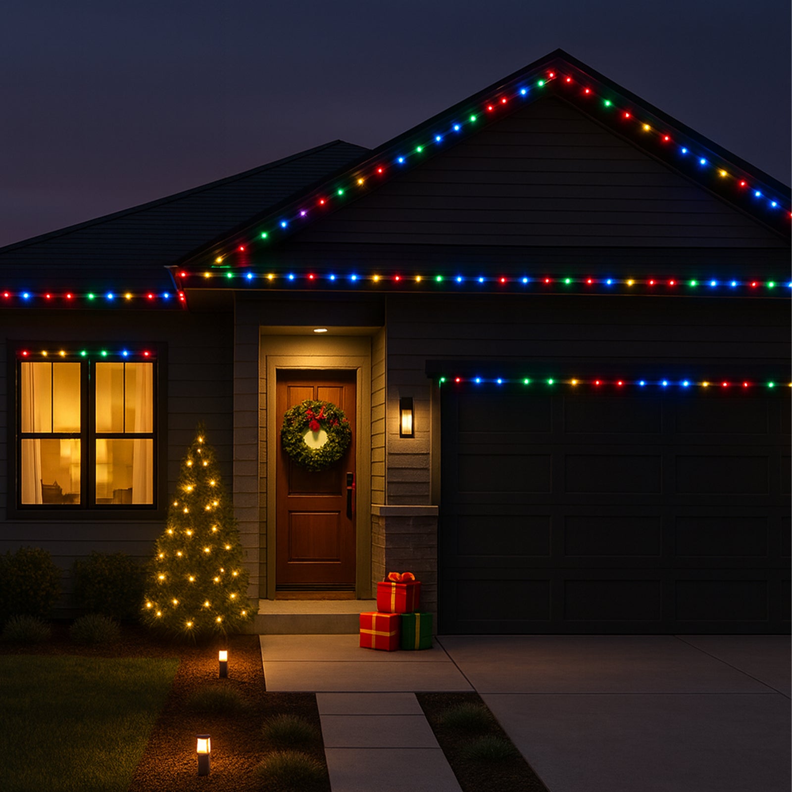 Arlec 10m Coloured Solar Powered Thin LED Rope Light