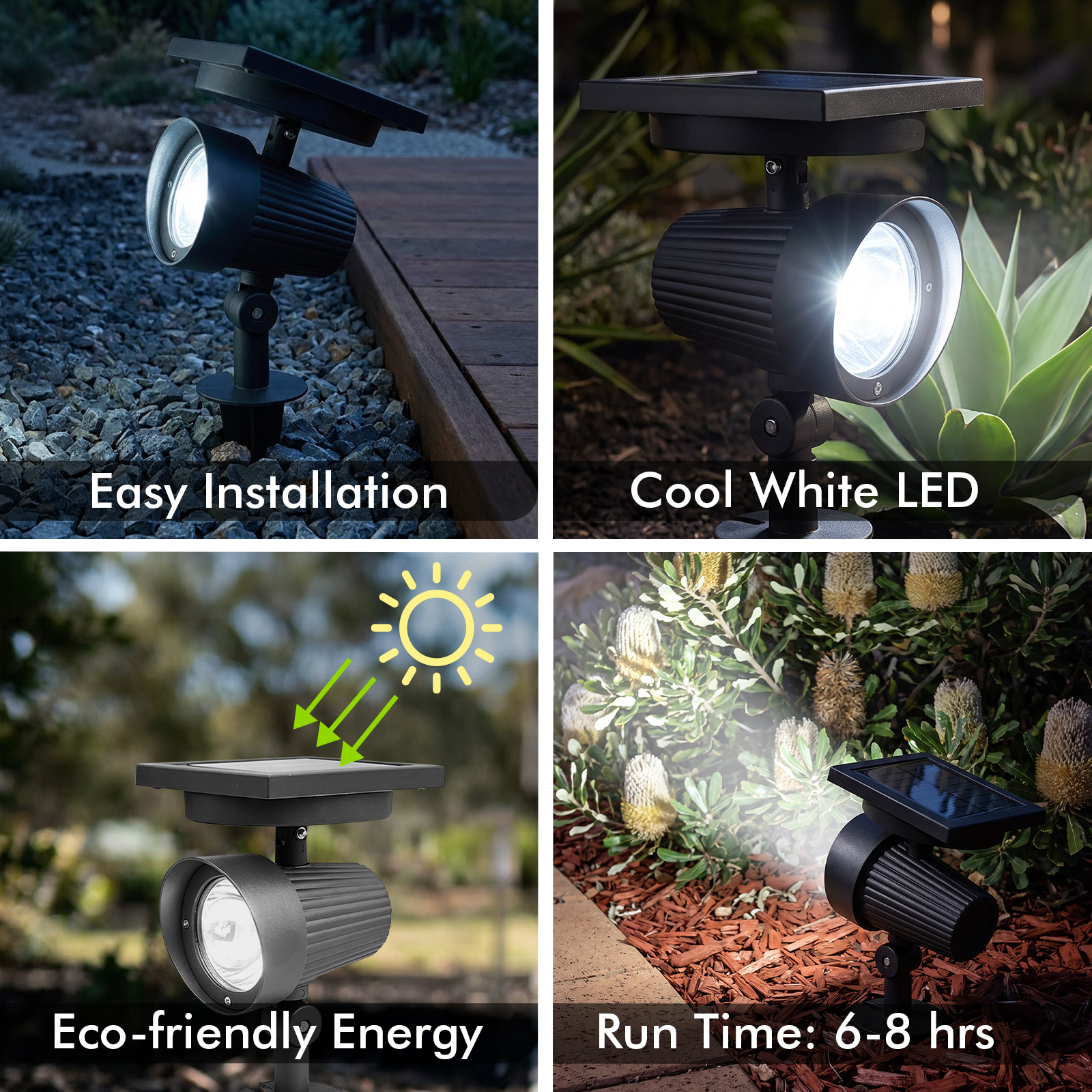 Arlec 60lm Solar Garden Spotlight