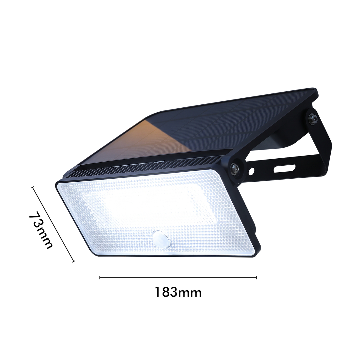 Arlec Echo Solar Linkable 16W LED Adjustable Outdoor Wall Light with PIR Sensor
