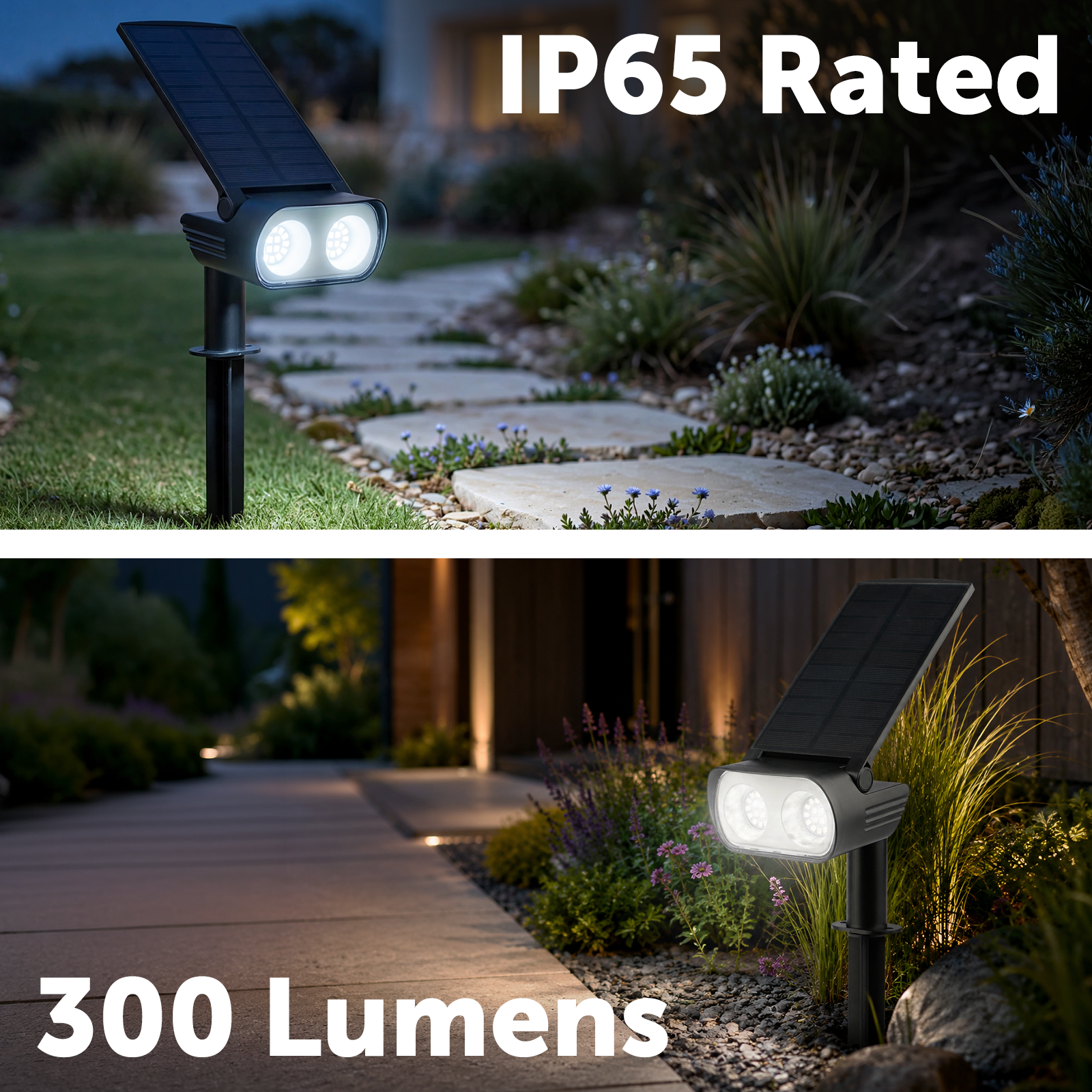 Arlec 300lm Dual Purpose Solar Wall Light and Spotlight