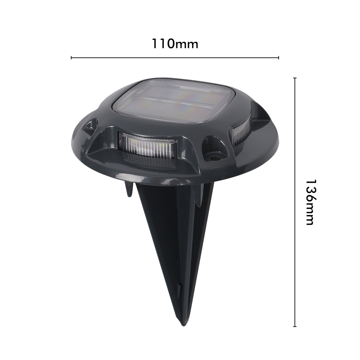 Arlec Lumina Cool White and Blue Solar Deck Light - Pack of 2