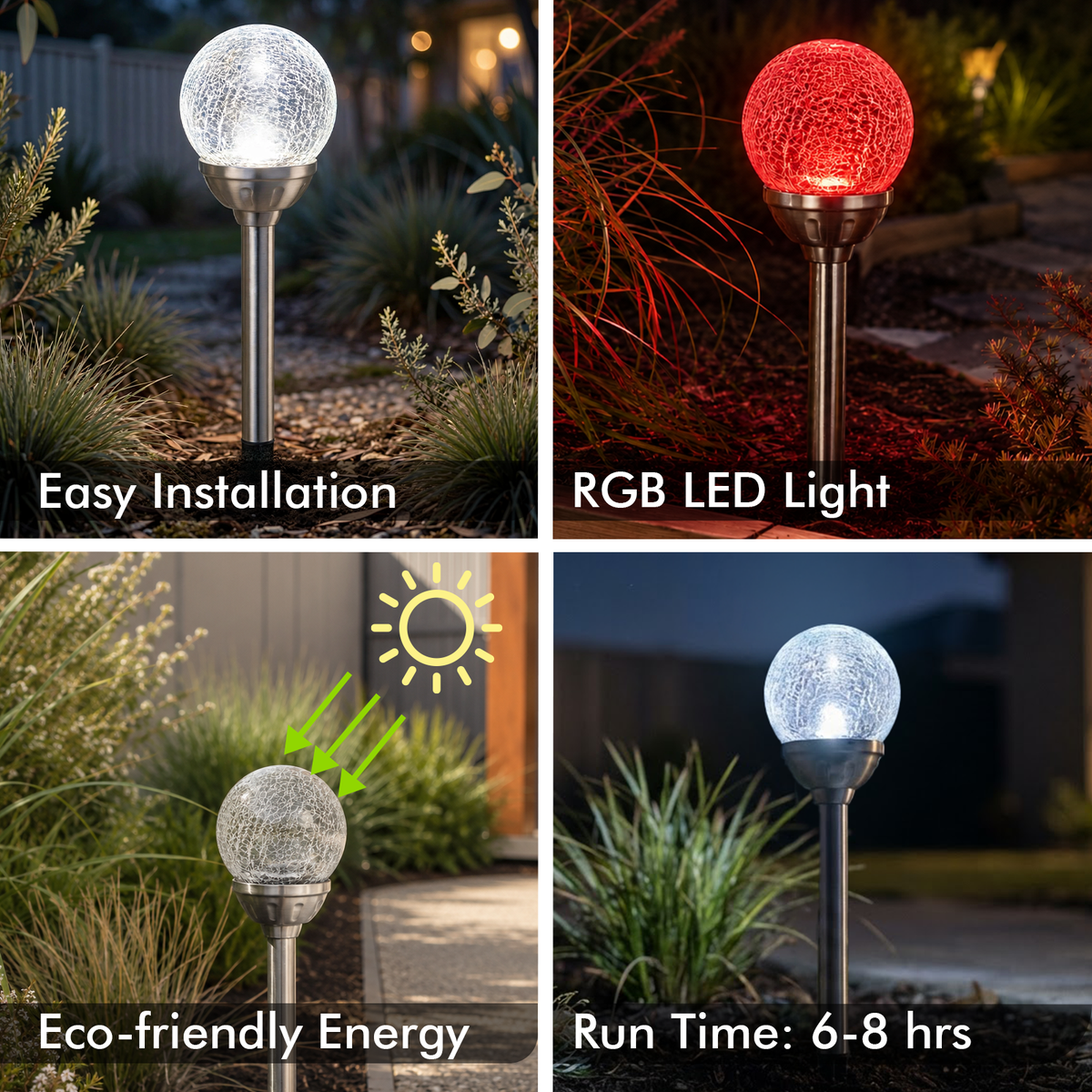 Arlec Crackle Ball Path Light