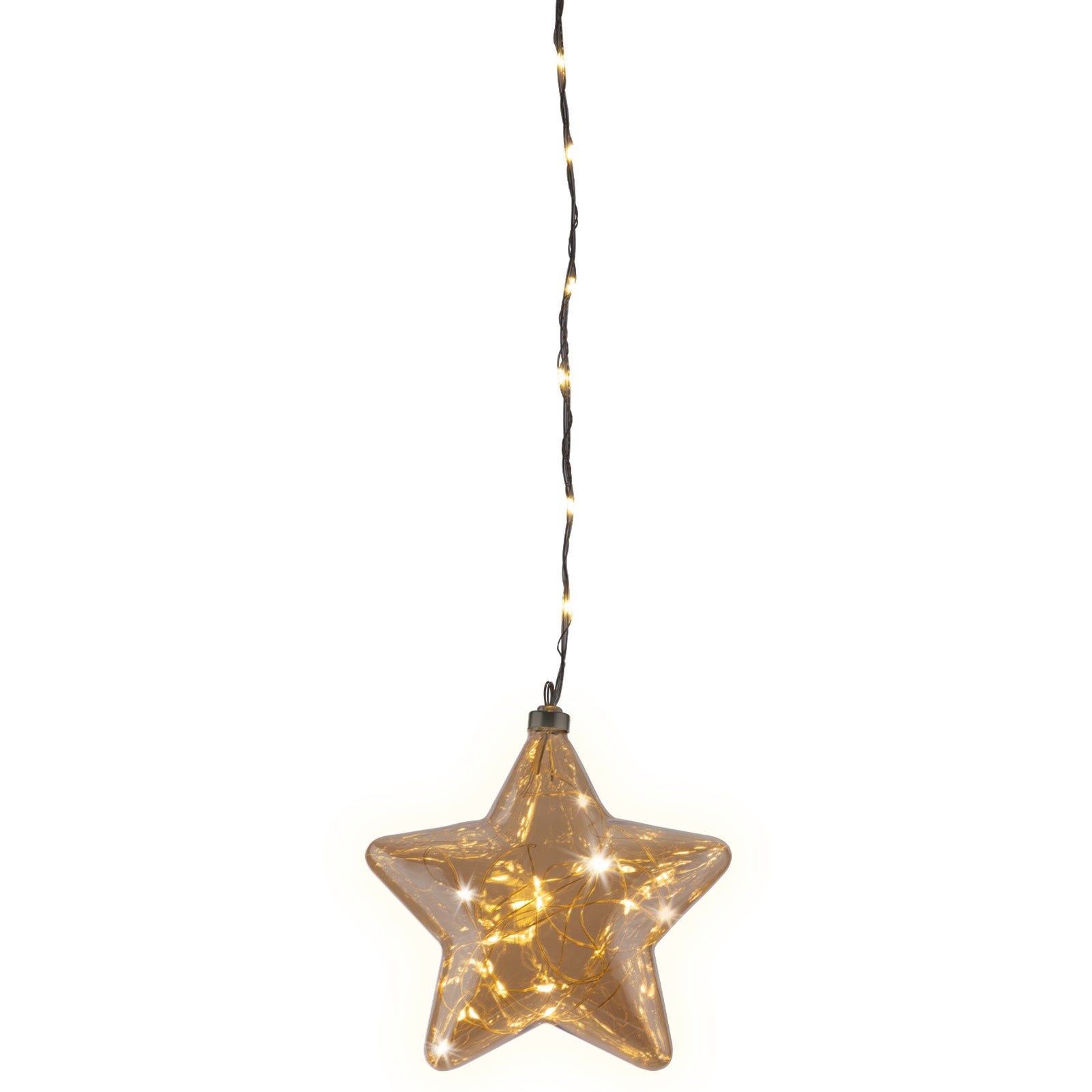 Arlec 15cm Warm White Battery Powered 25 LED Hanging Star