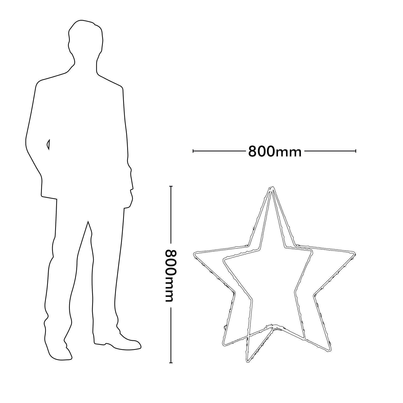 Arlec 80cm Low Voltage Christmas Star With Remote Control