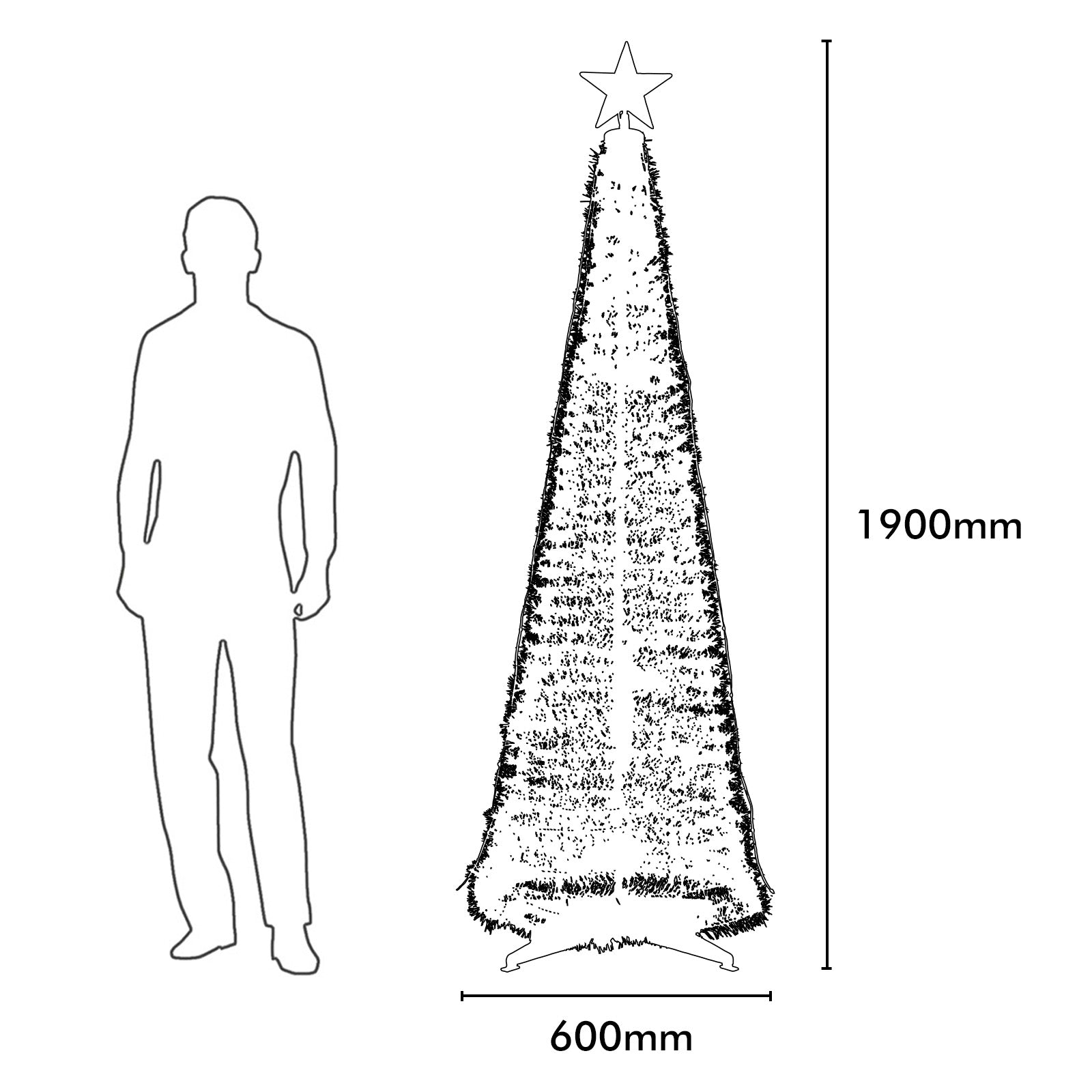 Arlec 1.9m 180 LED Low Voltage Pop-Up Christmas Tree