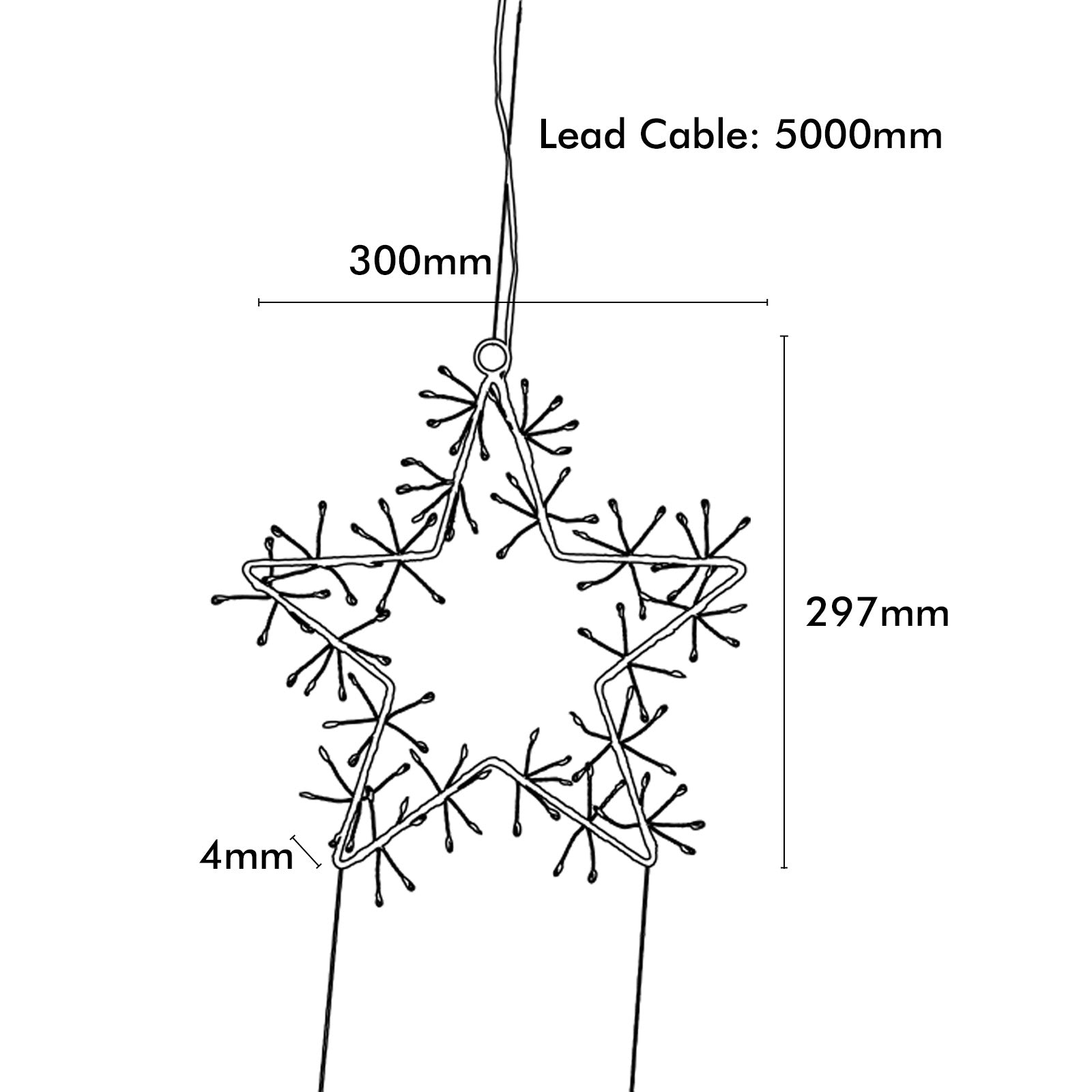Arlec 30cm Warm White / Multi-Colour Low Voltage Star Cluster Light