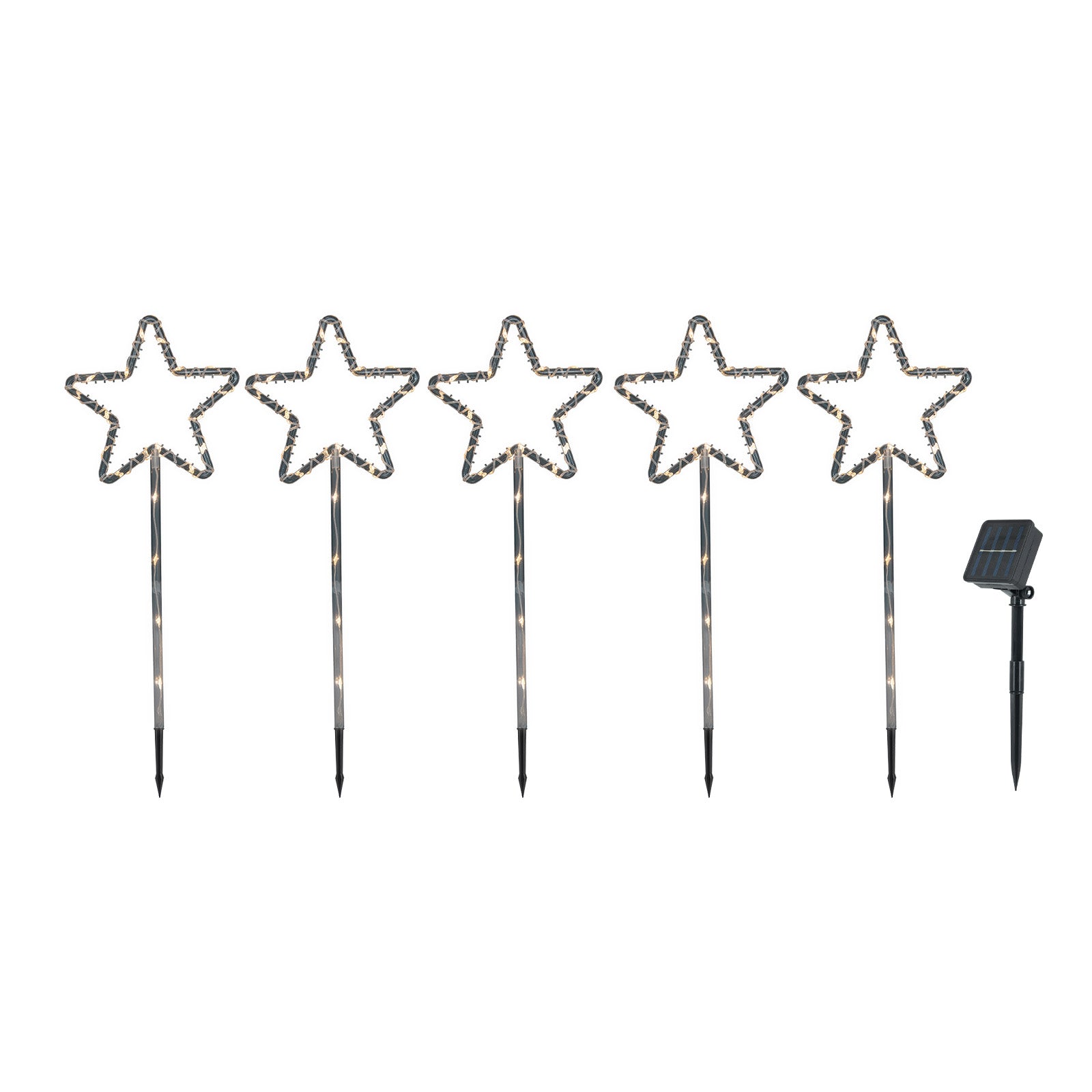 Arlec 5 Solar Powered Star Stake Lights
