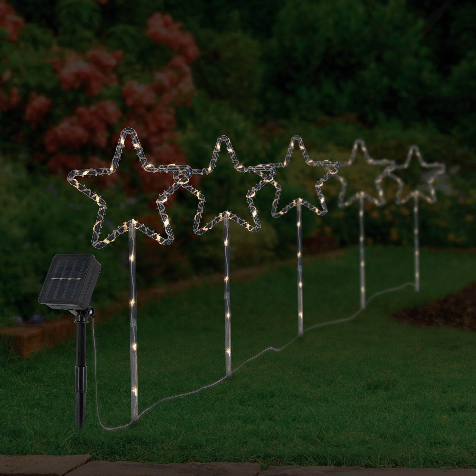 Arlec 5 Solar Powered Star Stake Lights