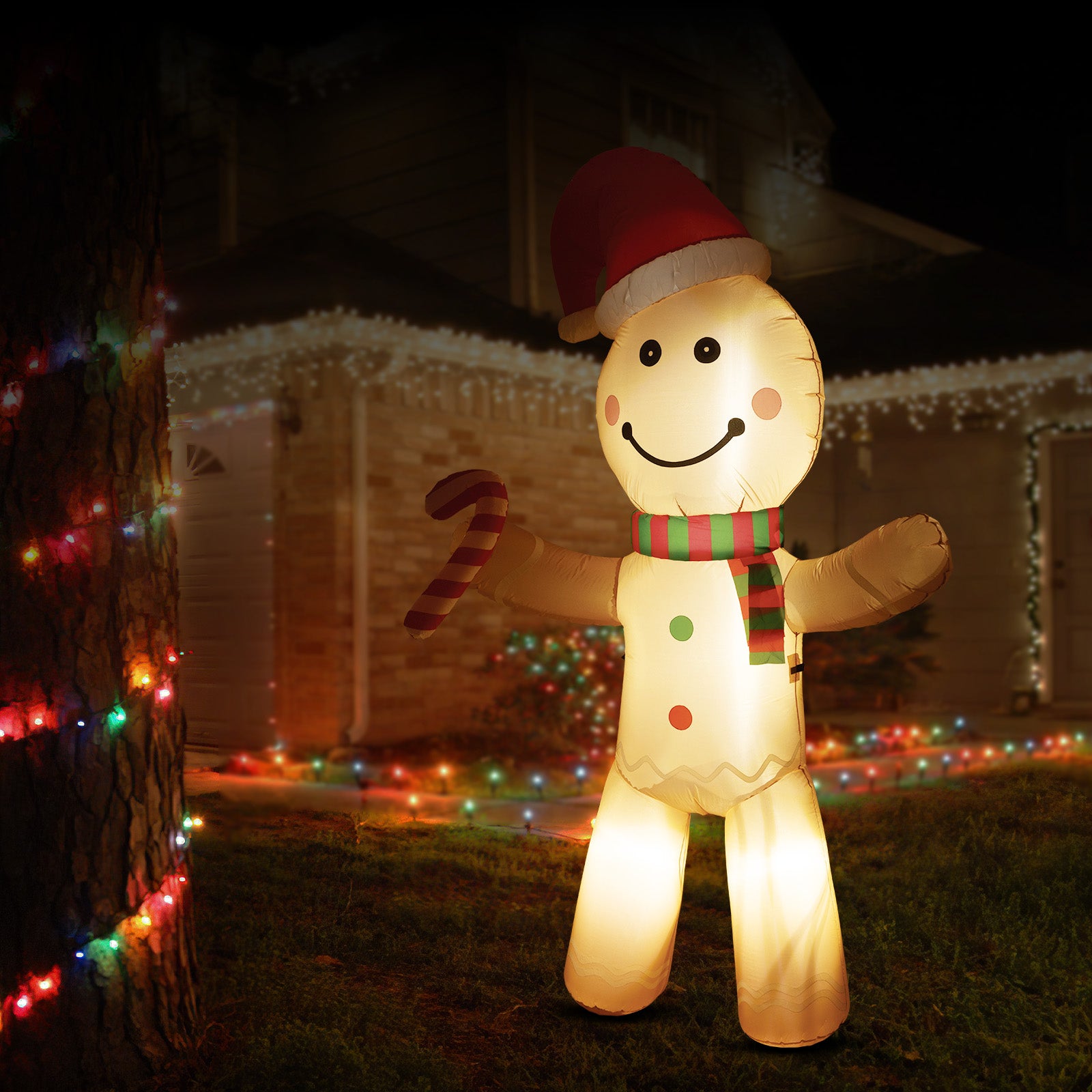 Arlec 2.4m Inflatable Gingerbread Man