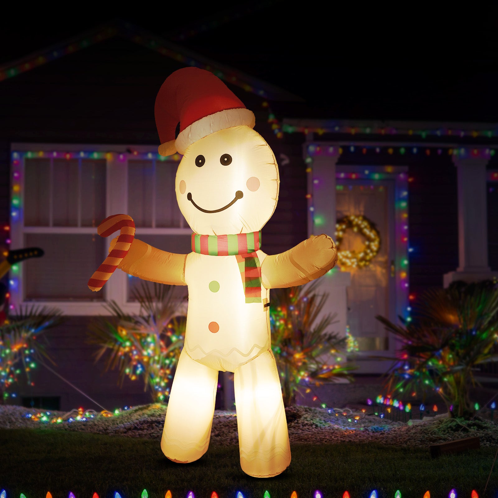 Arlec 2.4m Inflatable Gingerbread Man