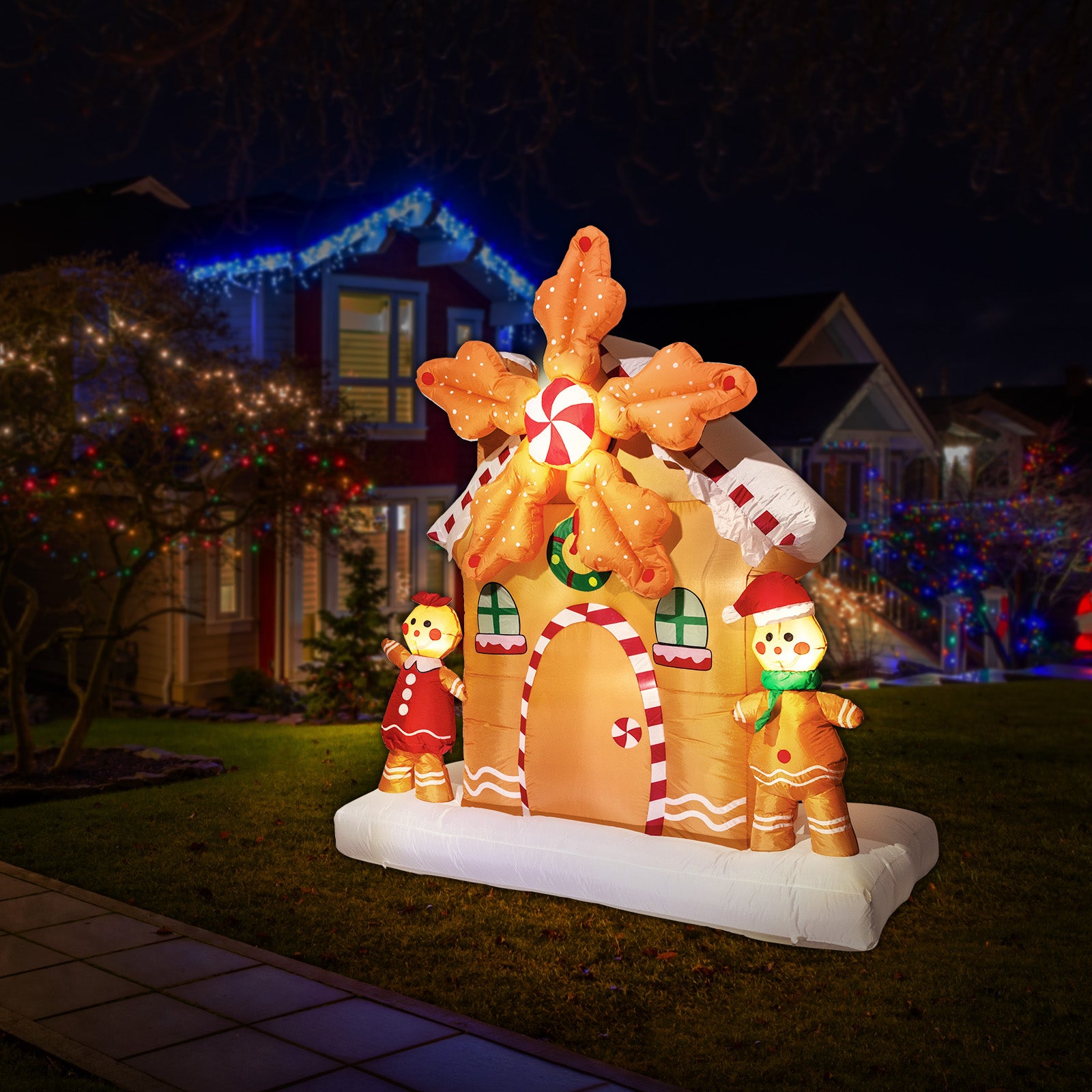 Arlec 1.8m Inflatable Rotating Gingerbread House