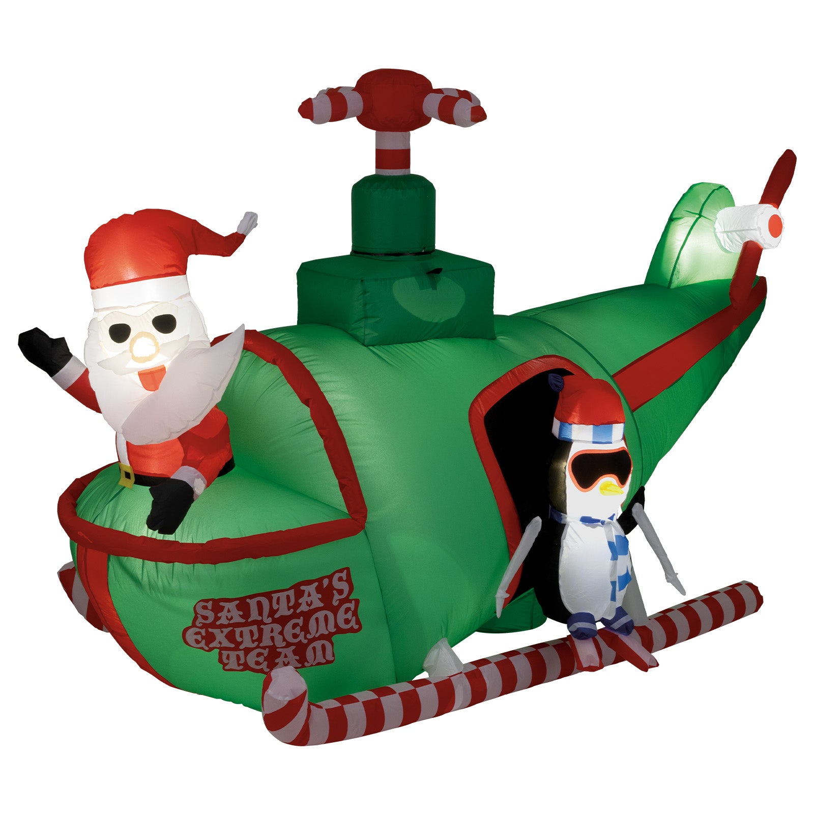 Arlec 1.67m Inflatable Rotating Santa in Helicopter