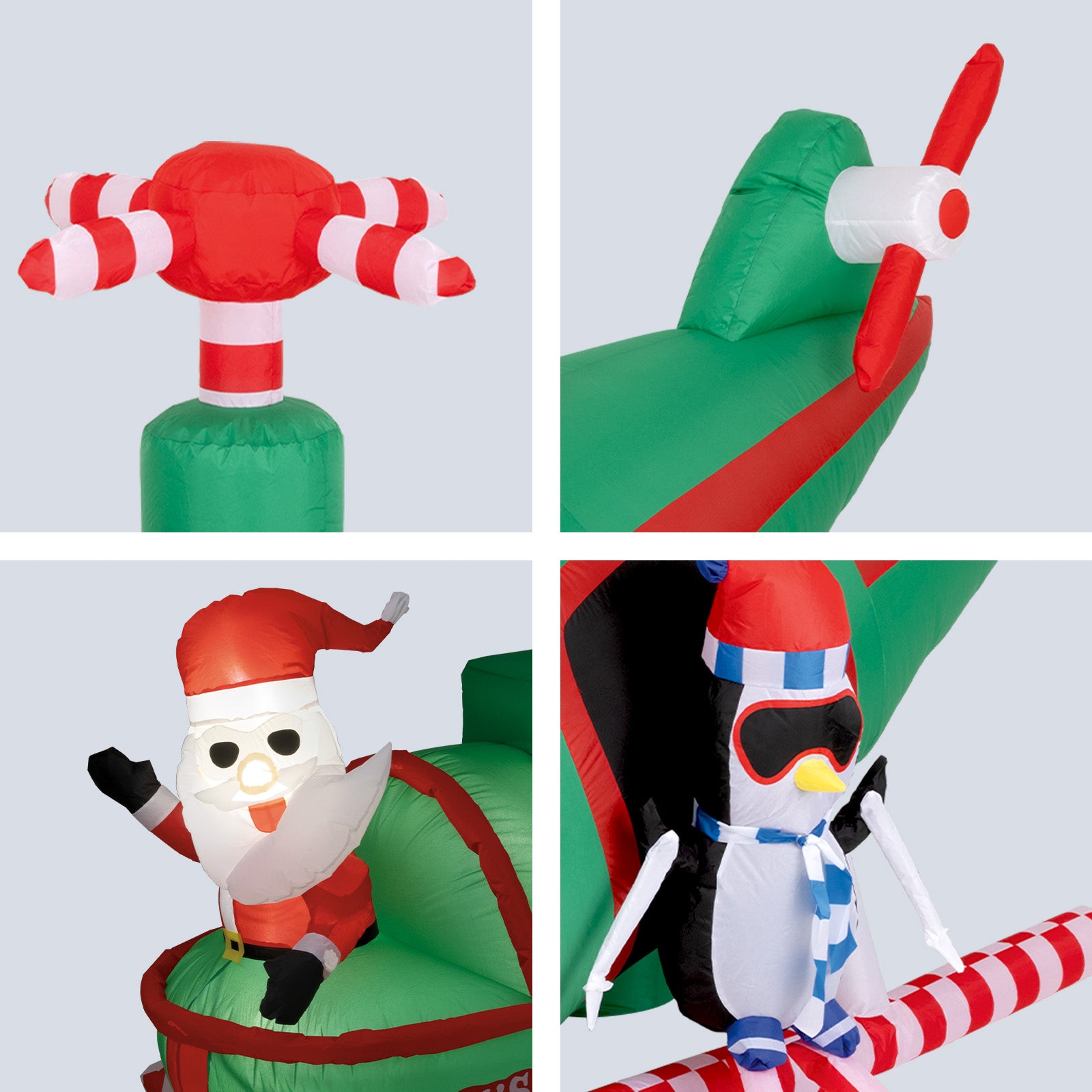 Arlec 1.67m Inflatable Rotating Santa in Helicopter