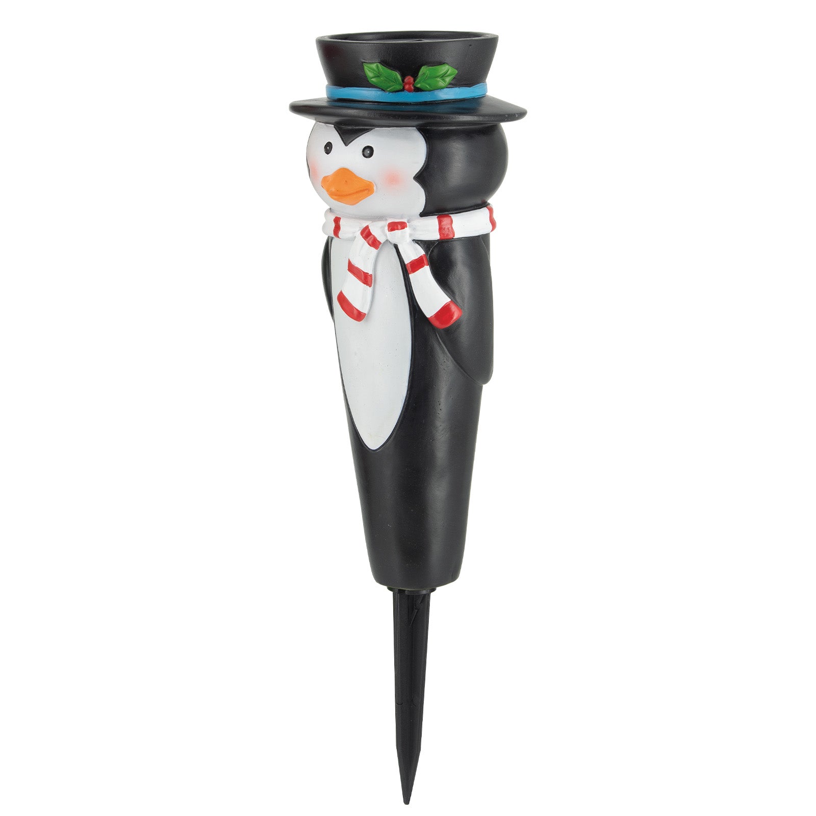 Arlec 26cm Solar Poly Resin Penguin Stake Light