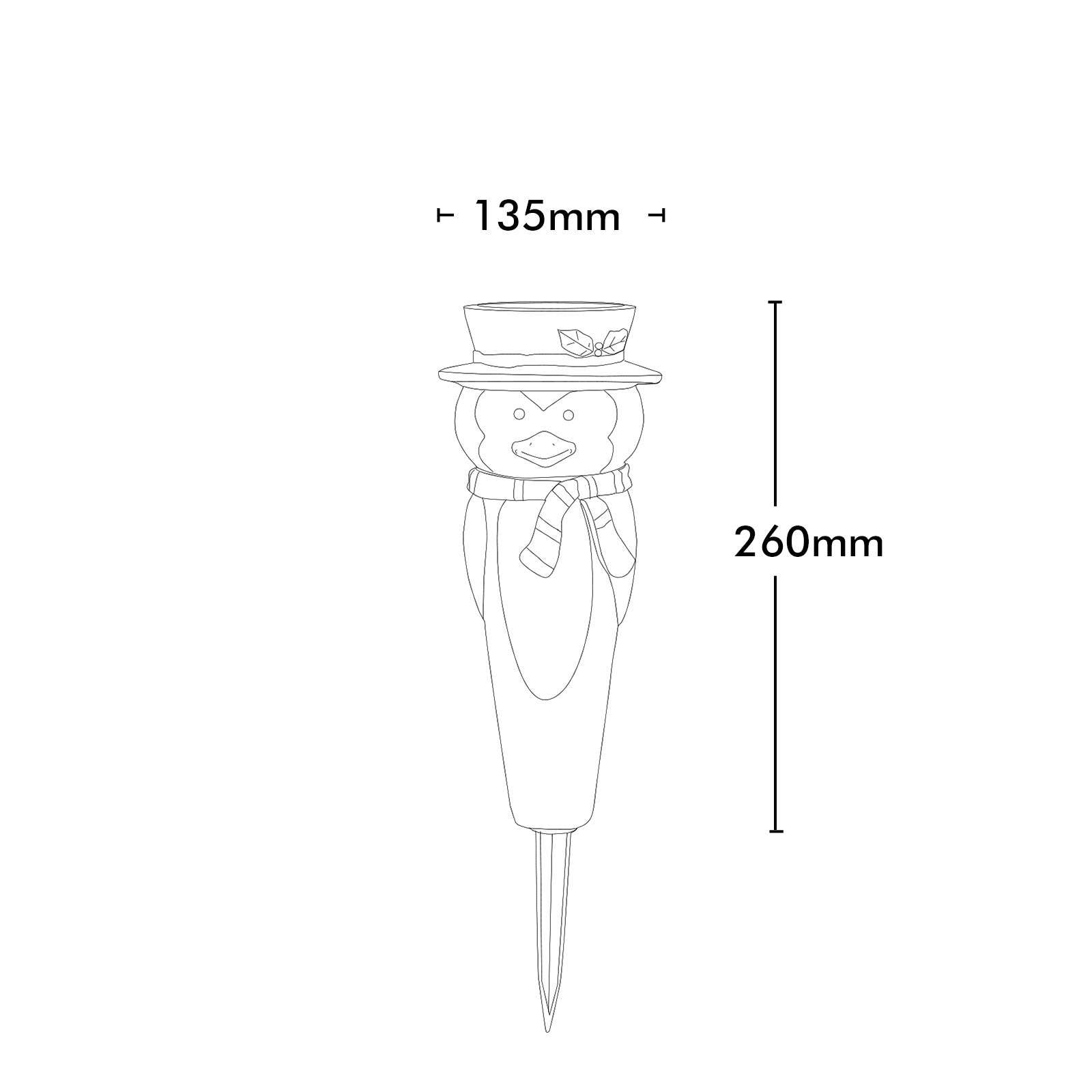 Arlec 26cm Solar Poly Resin Penguin Stake Light