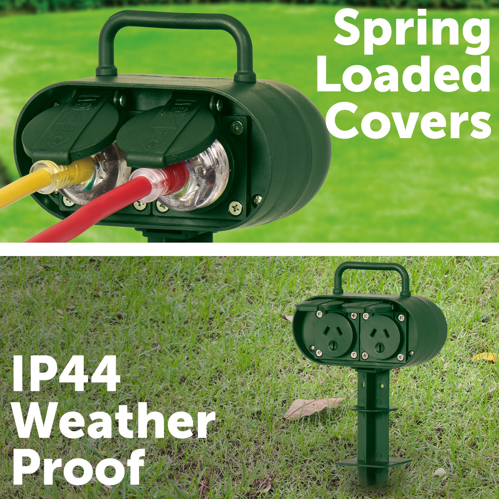 Arlec IP44 2 Outlet Outdoor Power Garden Stake