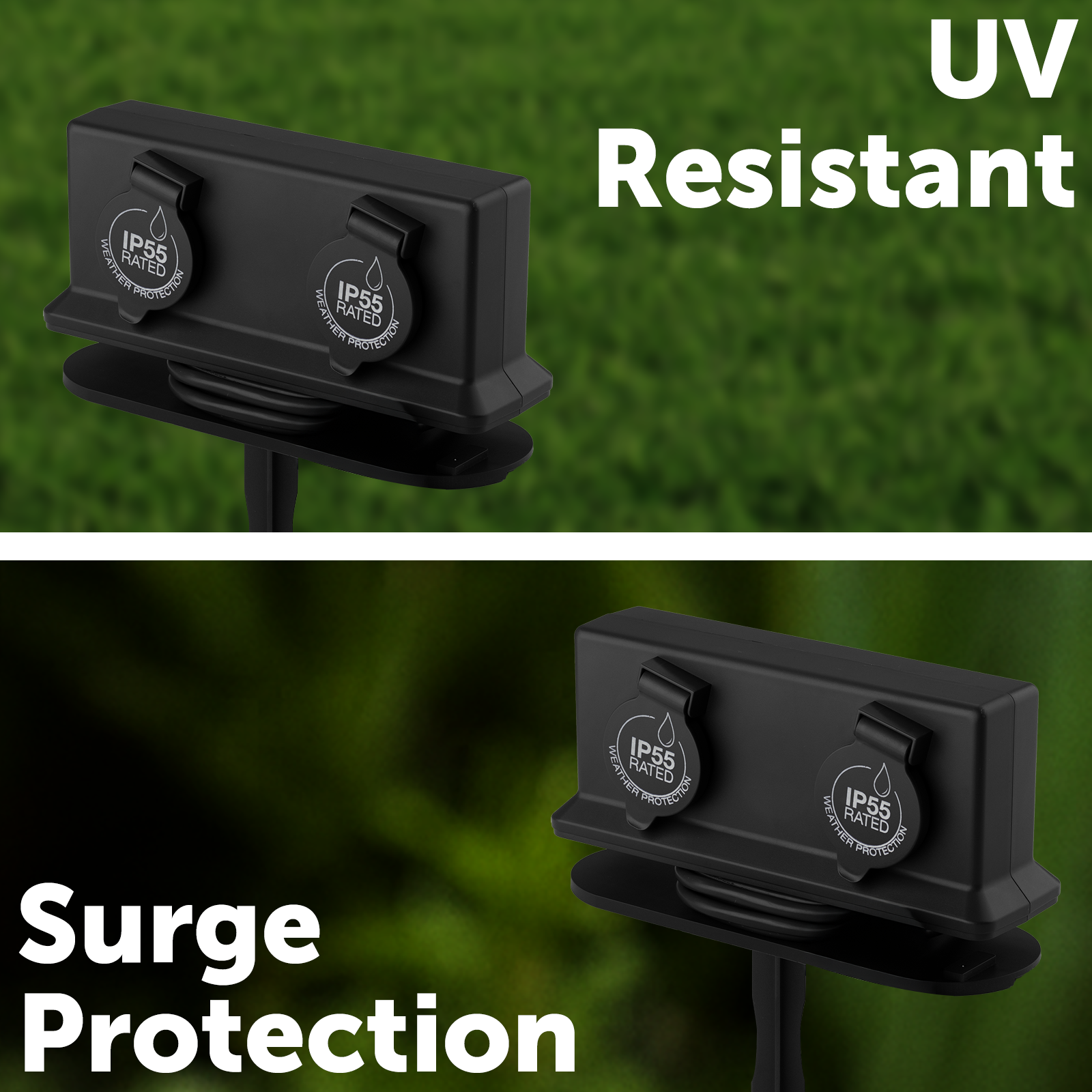 Arlec 4 Outlet Outdoor Powerboard With Removable Garden Stake