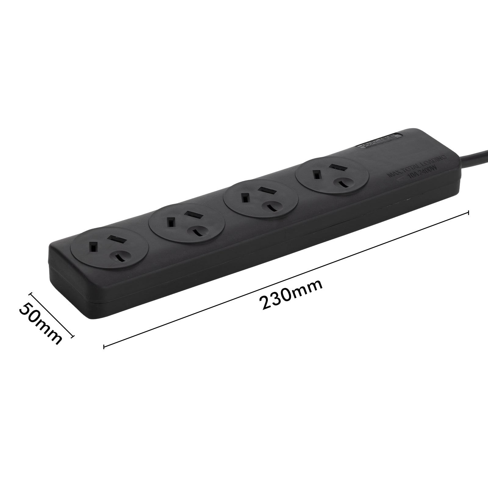 Arlec Black 4 Outlet Powerboard