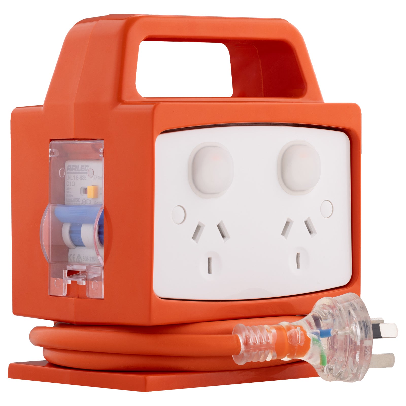 Arlec 4 Outlet Portable Power Block with Safety Switch