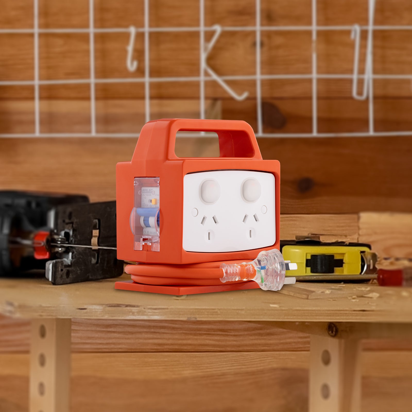 Arlec 4 Outlet Portable Power Block with Safety Switch