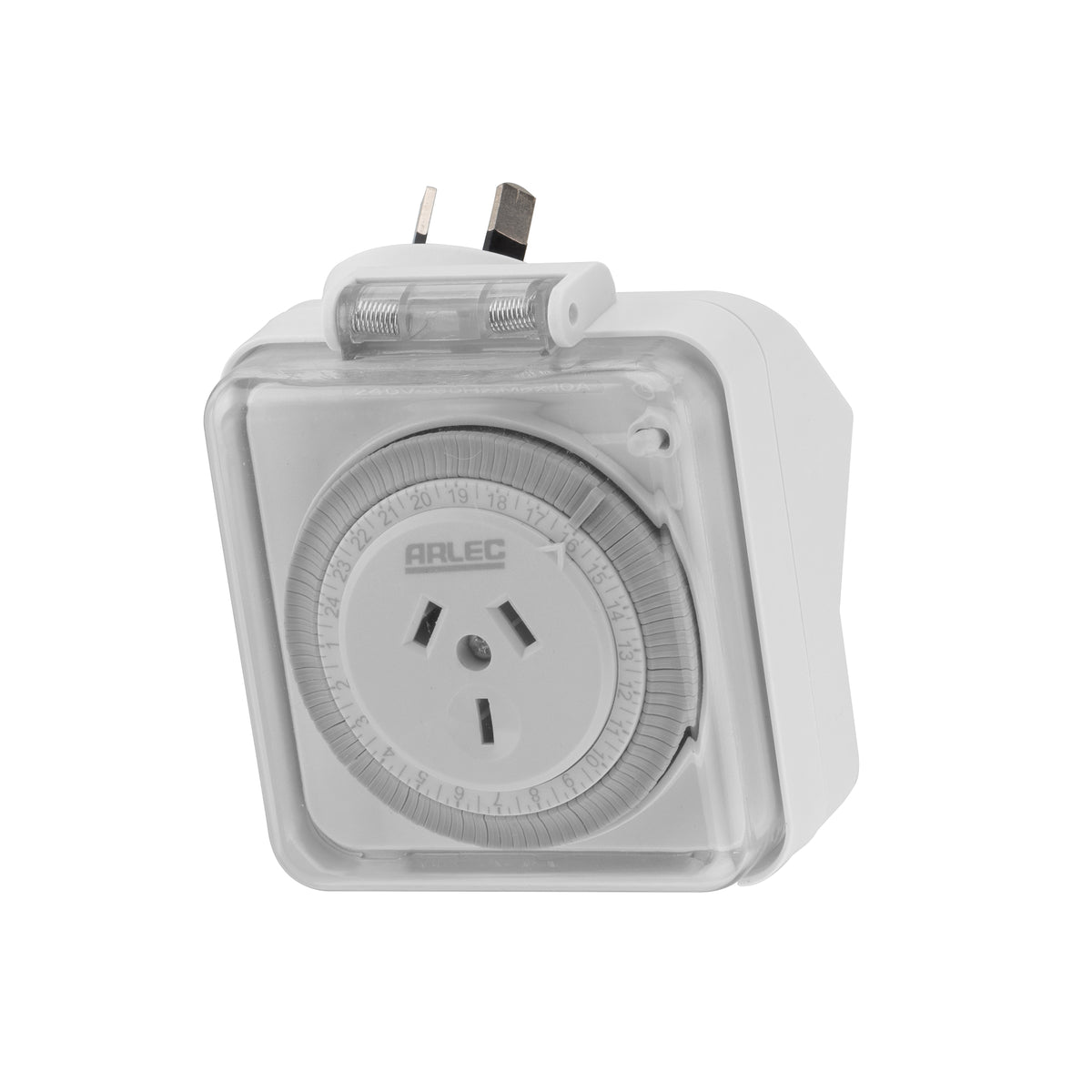 Arlec White 24-Hour Heavy-Duty Weatherproof Mechanical Timer