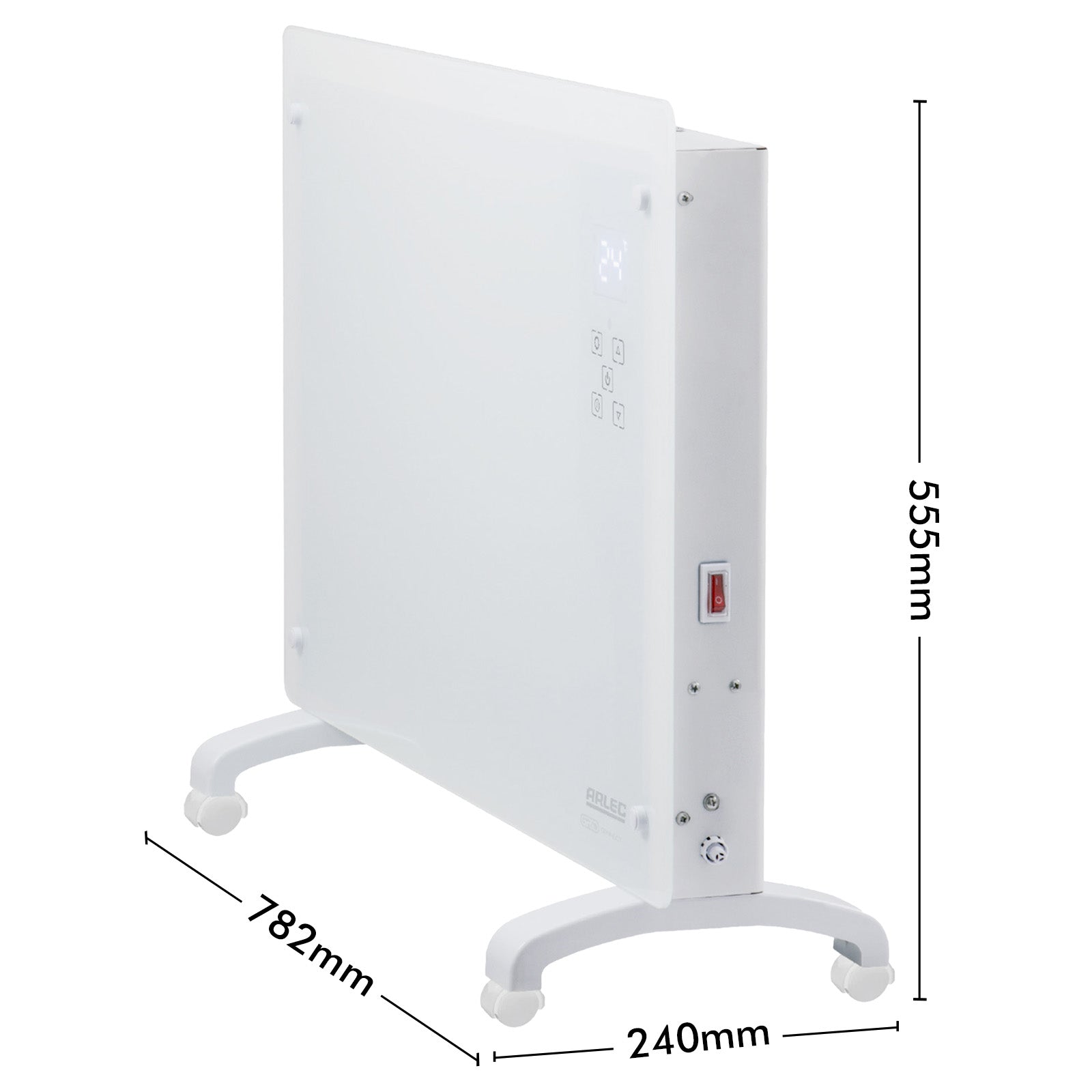 Arlec 2200W White Grid Connect Smart Glass Panel Heater