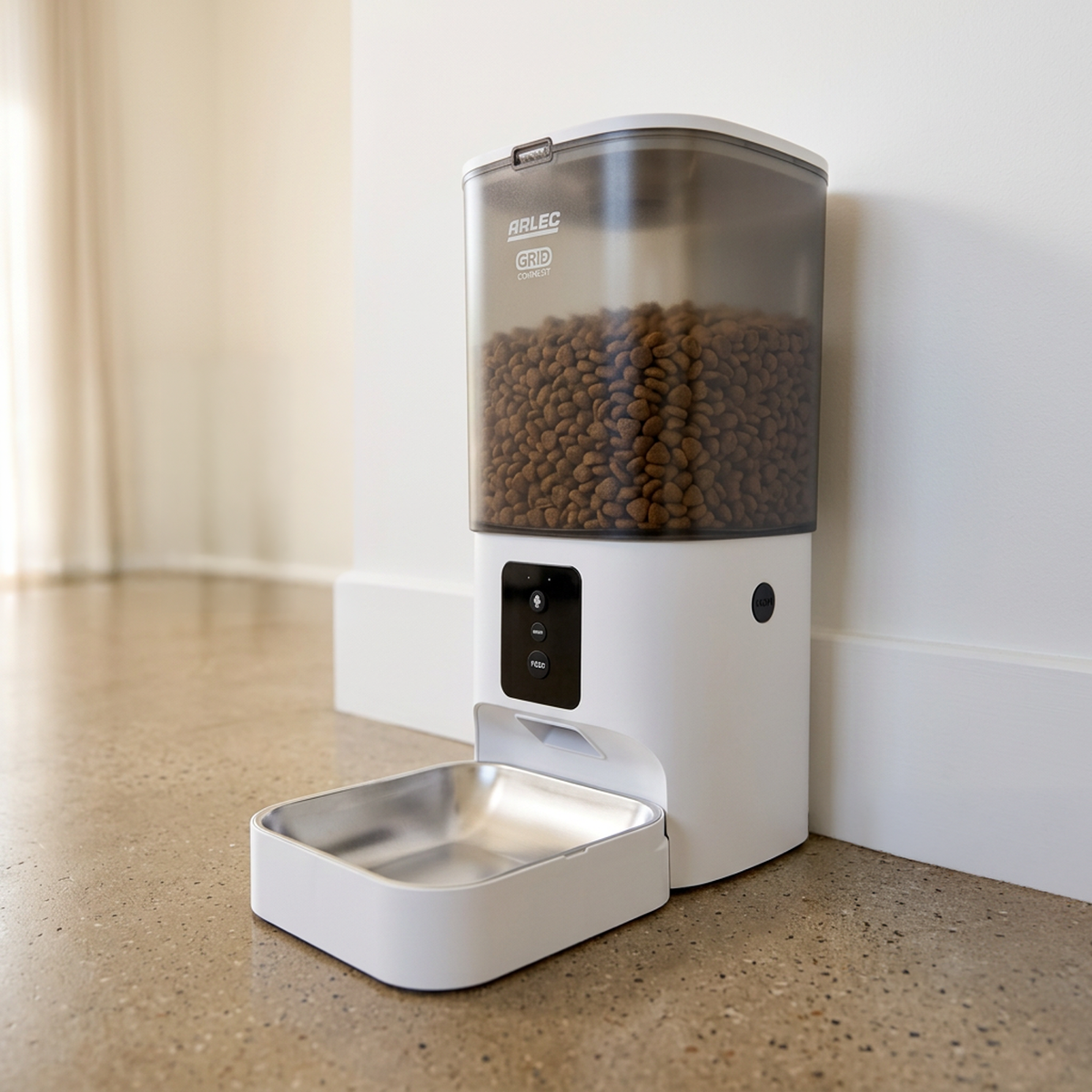 Arlec White Grid Connect Smart 6L Pet Feeder