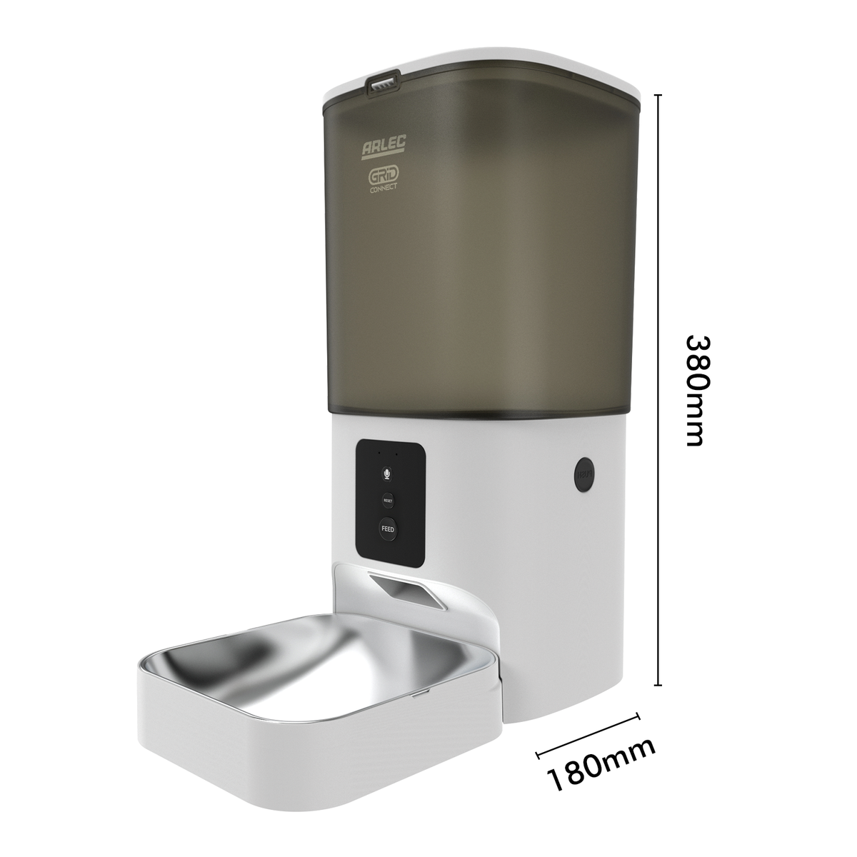 Arlec White Grid Connect Smart 6L Pet Feeder