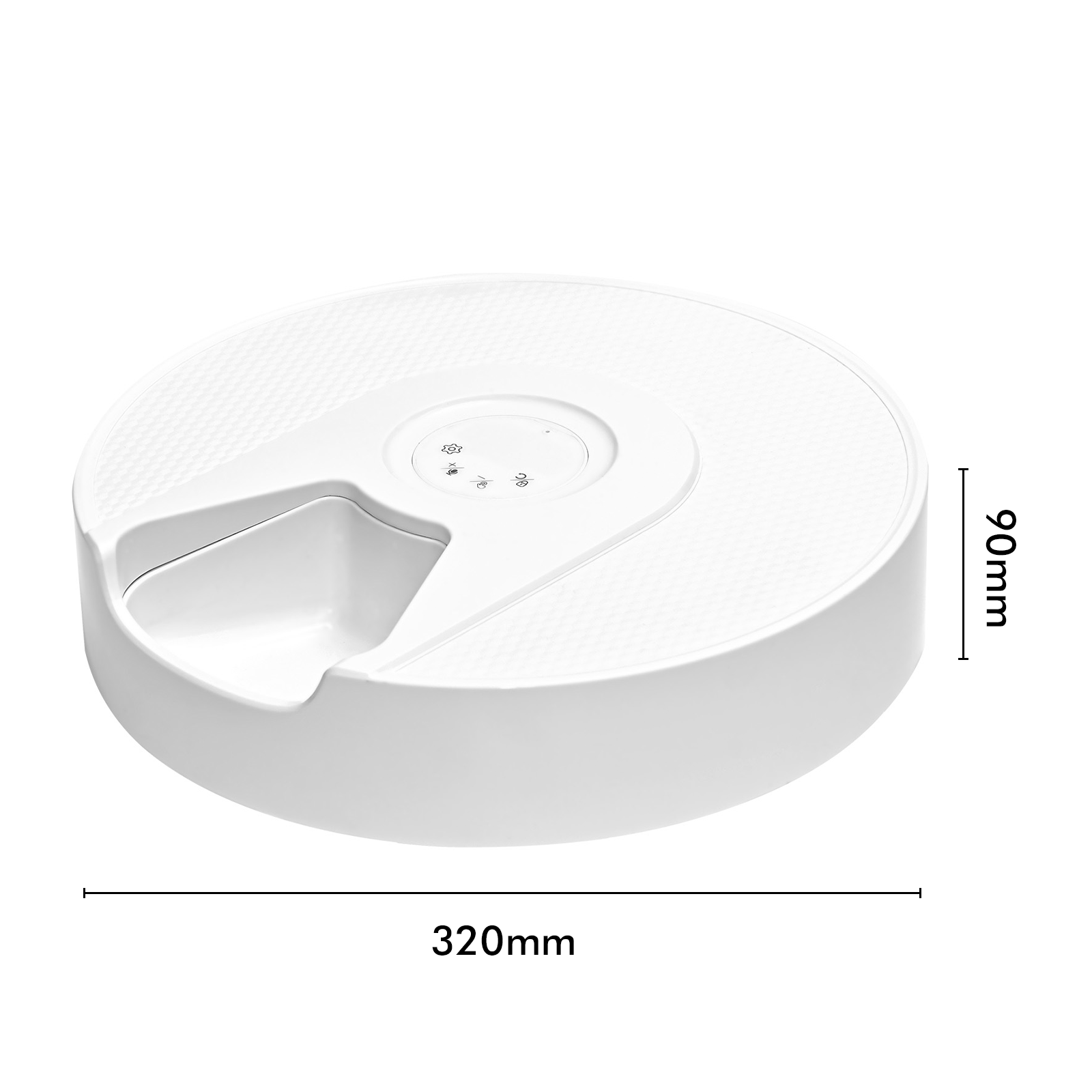Arlec White Automatic Pet Feeder for Wet & Dry Food
