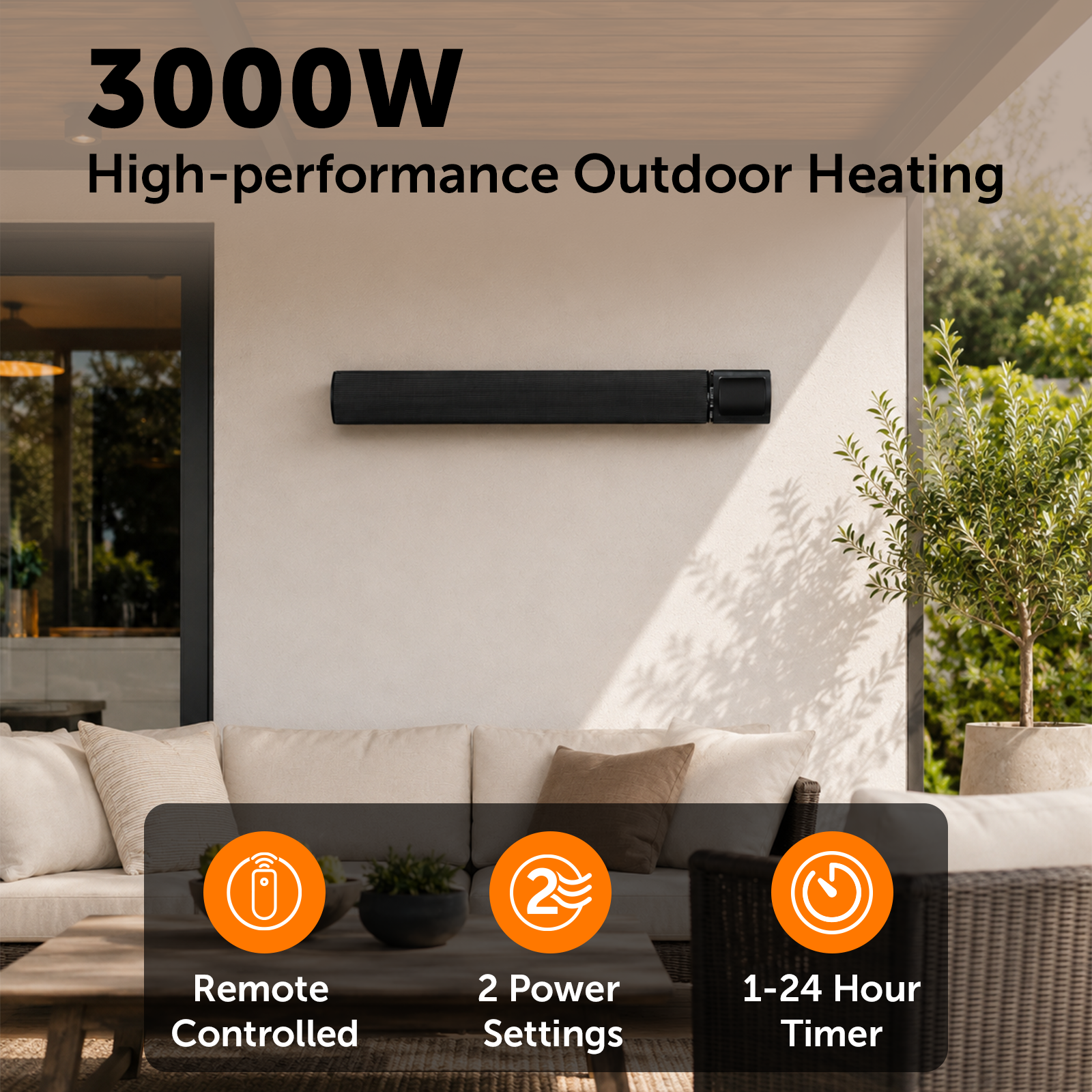 Arlec 3000W Grid Connect Smart Radiant Strip Heater