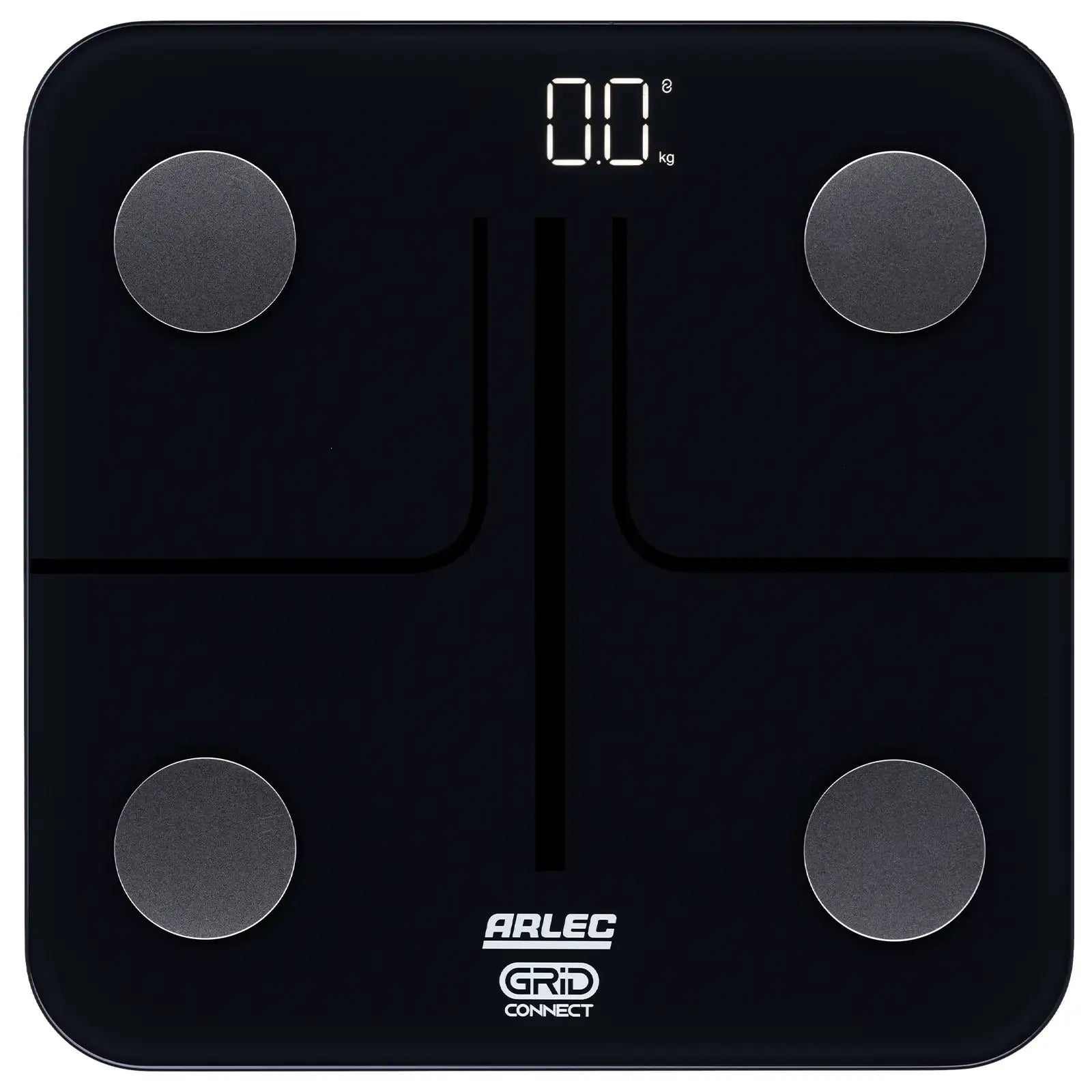 Arlec Grid Connect digital smart bathroom scale with LED display and four sensors