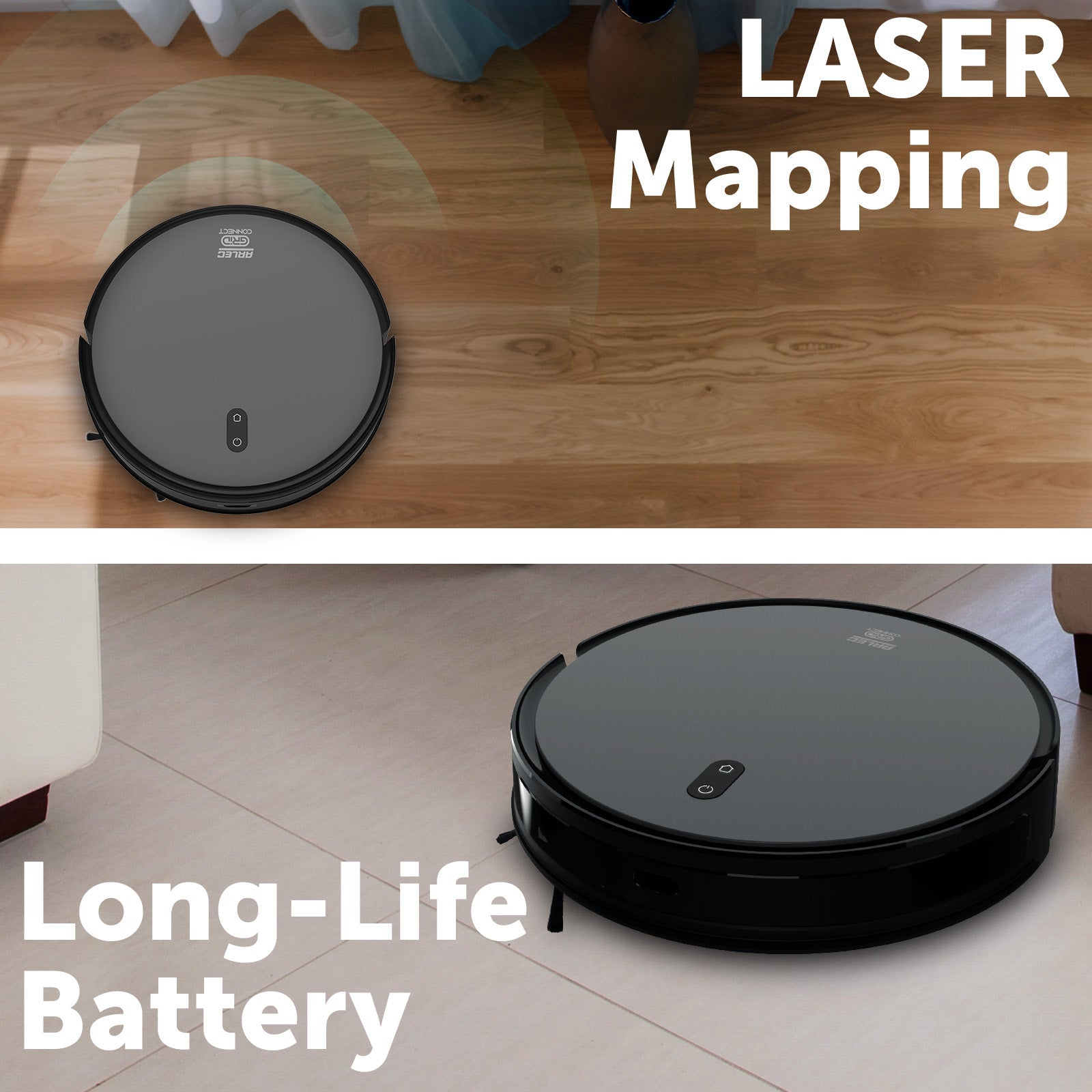 Arlec Lumiray Plus Grid Connect Smart Laser Robotic Vacuum With Dust Collector