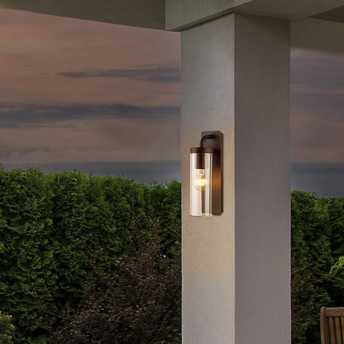 Arlec Black Ashley Exterior Wall Light