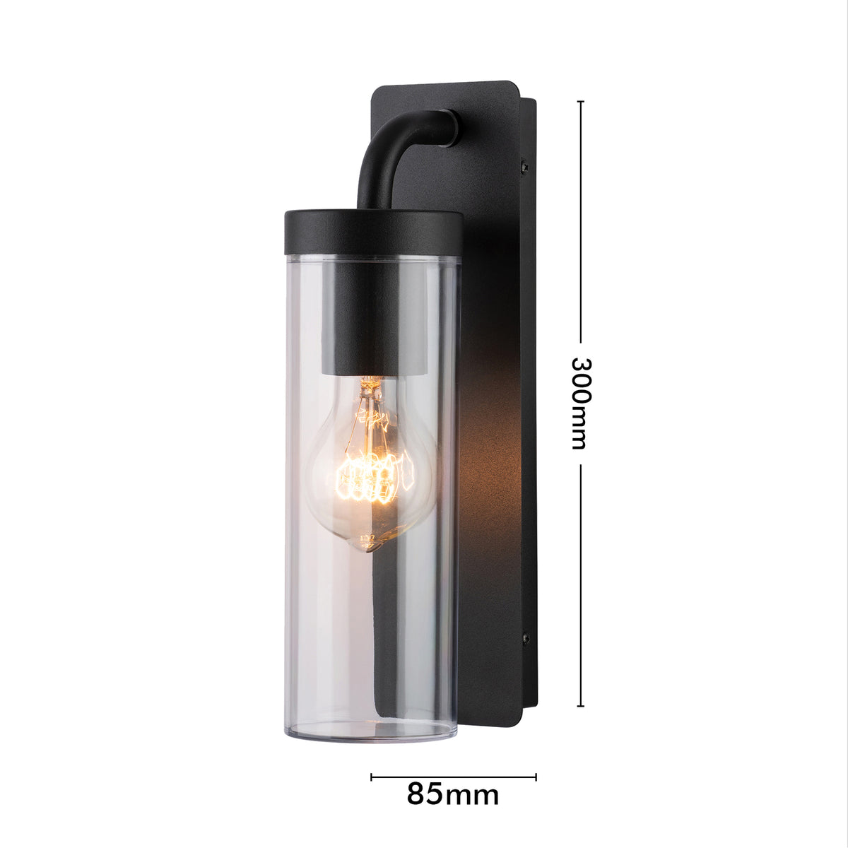Arlec Black Ashley Exterior Wall Light