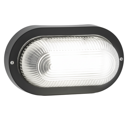 Arlec Black Bulkhead Oval Bunker Light