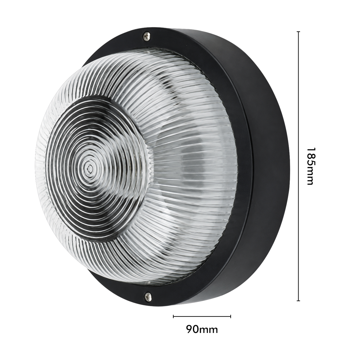 Arlec Black Large Base Frosted Glass Diffuser Oval Bunker