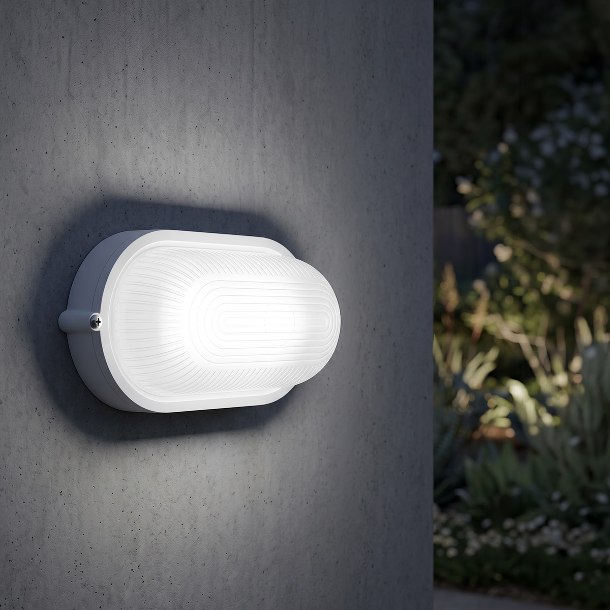 Arlec White Large Base Frosted Glass Diffuser Oval Bunker