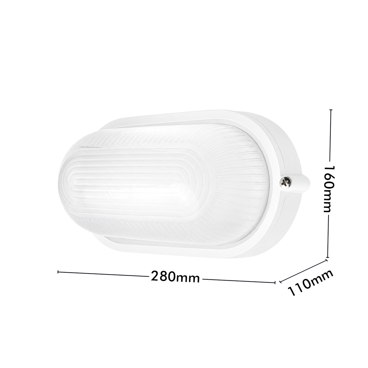 Arlec White Large Base Frosted Glass Diffuser Oval Bunker