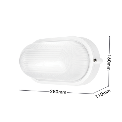Arlec White Large Base Frosted Glass Diffuser Oval Bunker