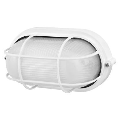Arlec Stainless Steel Oval Caged Bunker Light