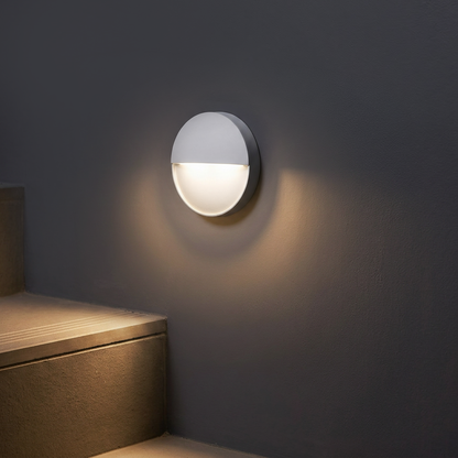 Arlec White Round CCT LED Exterior Step Light