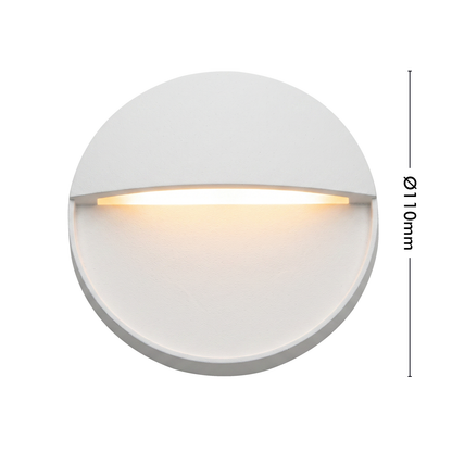 Arlec White Round CCT LED Exterior Step Light