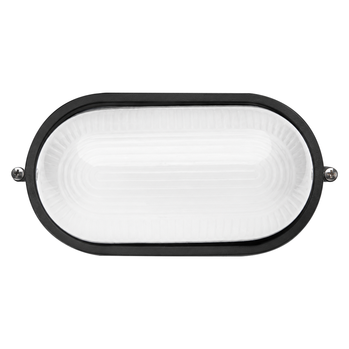 Arlec Black Medium Base Frosted Glass Diffuser Oval Bunker