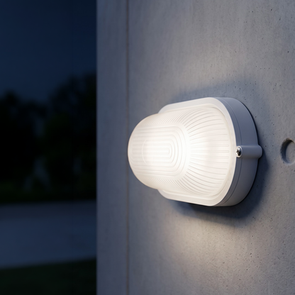 Arlec White Medium Base Frosted Glass Diffuser Oval Bunker