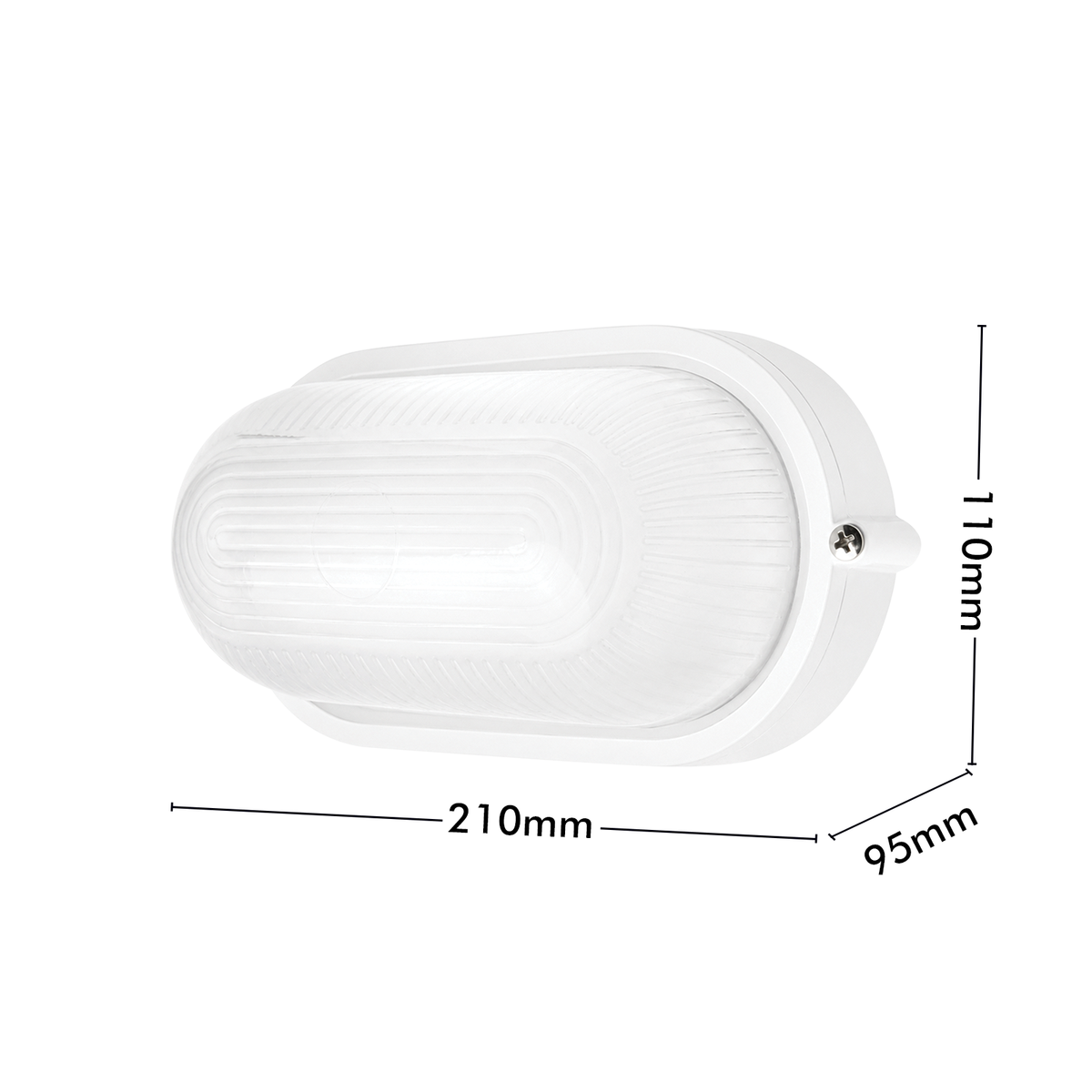 Arlec White Medium Base Frosted Glass Diffuser Oval Bunker