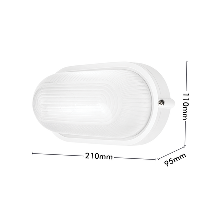 Arlec White Medium Base Frosted Glass Diffuser Oval Bunker
