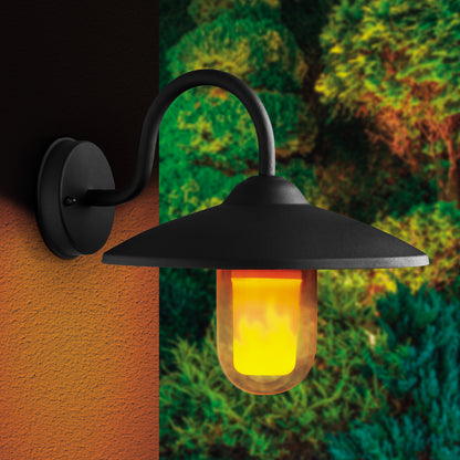Arlec Black Bristol Exterior Farm Wall Light