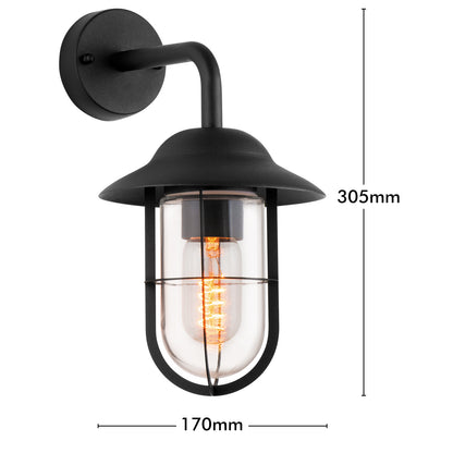 Arlec Ashton Black Wall Light