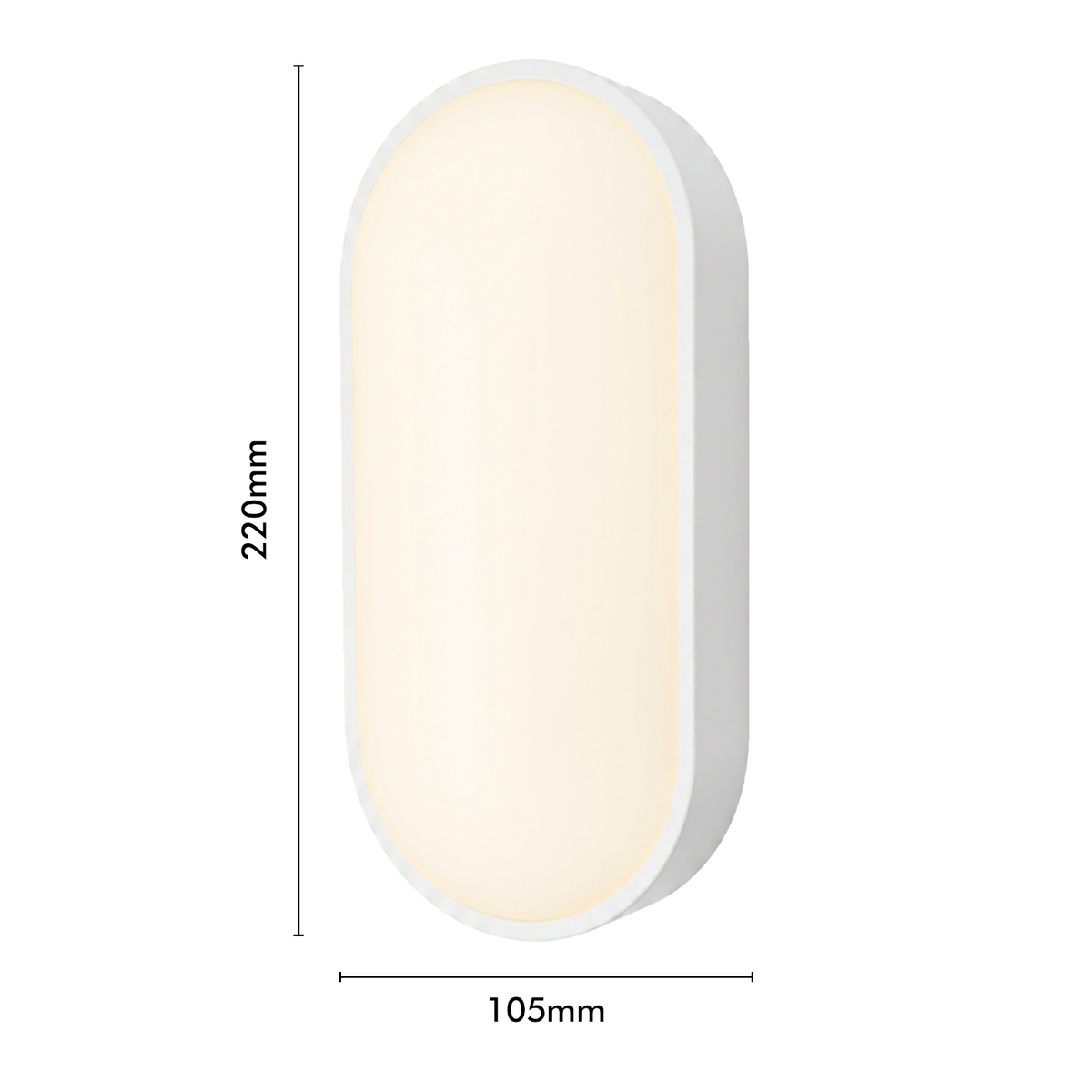Arlec White Apex 10W Oval Led Bunker