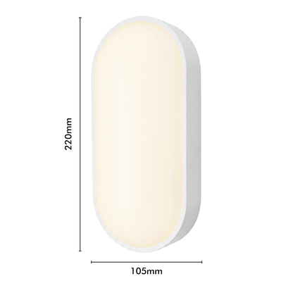 Arlec White Apex 10W Oval Led Bunker